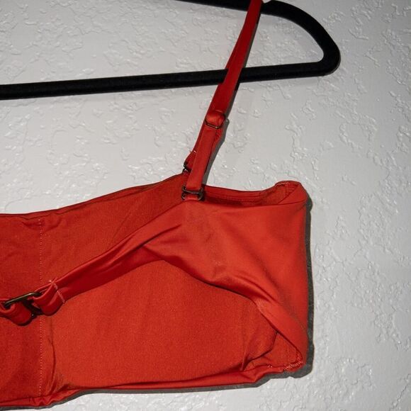 NWT Andie Chili Pepper Red Bora Bora Strapless Swimsuit Top Size Large - Picture 4 of 7